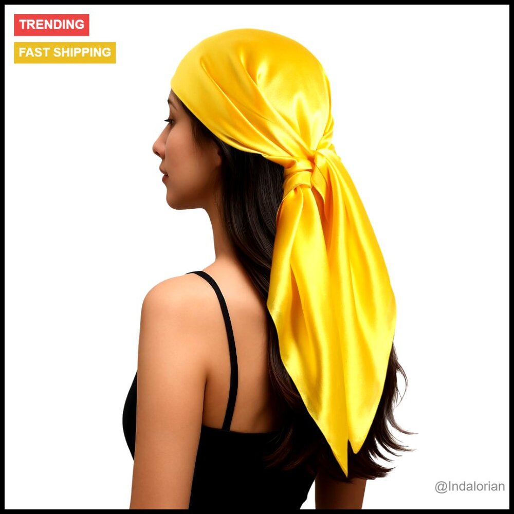 Mulberry Silk Head Scarf Anti-Frizz Sleeping Hair Wrap Elegant Chic Versatile